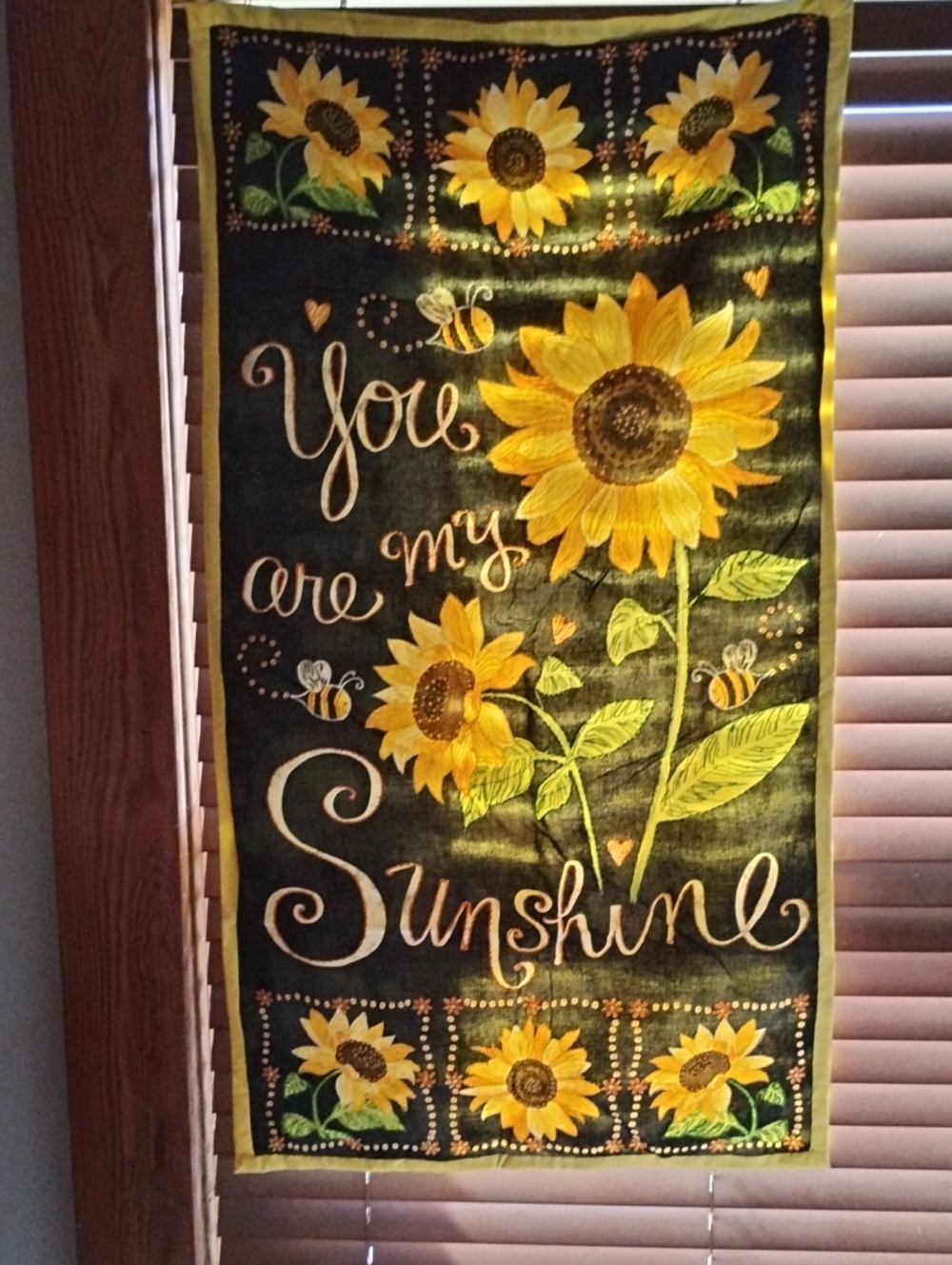 You Are My Sunshine Sunflower Wall Hanging